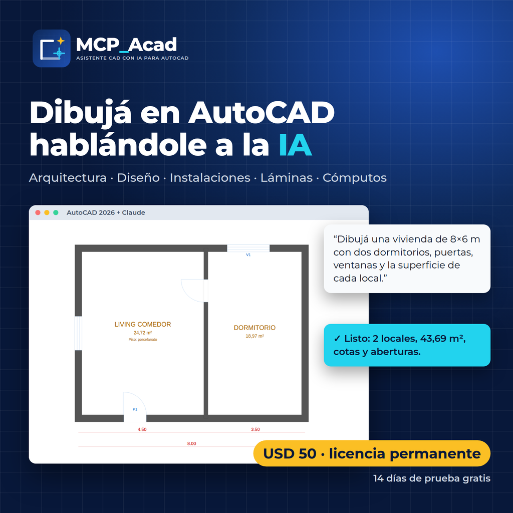 MCP_Acad: dibujá en AutoCAD hablándole a la IA